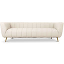 LORENA 86" BEIGE GENUINE ITALIAN LEATHER SOFA