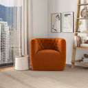 DORA BURNT-ORANGE VELVET SWIVEL CHAIR