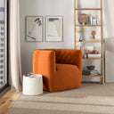 DORA BURNT-ORANGE VELVET SWIVEL CHAIR