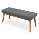 DONNA 43" DARK-GRAY FABRIC BENCH