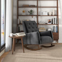 DORIA DARK-GREY FABRIC ROCKING CHAIR