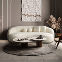 ENZO 89" JAPANDI IVORY BOUCLE SOFA
