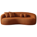 ENZO 89" JAPANDI BURNT-ORANGE BOUCLE SOFA