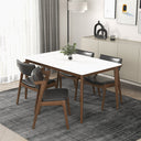 EDWIN MID CENTURY MODERN BLACK VEGAN LEATHER DINING CHAIR (SET OF 2)