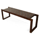 CIA 55" DARK-BROWN GENUINE LEATHER BENCH