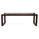 CIA 55" DARK-BROWN GENUINE LEATHER BENCH