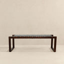 CIA 55" DARK-BROWN GENUINE LEATHER BENCH
