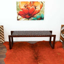 CIA 55" DARK-BROWN GENUINE LEATHER BENCH