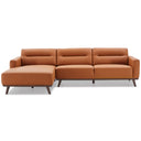 ERIKA 109" COGNAC PU LEATHER LEFT-FACING SECTIONAL SOFA