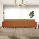 ERIKA 109" COGNAC PU LEATHER RIGHT-FACING SECTIONAL SOFA