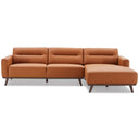 ERIKA 109" COGNAC PU LEATHER RIGHT-FACING SECTIONAL SOFA