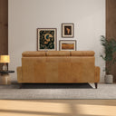 ELTON 79" INCLINER WAXY TAN LEATHER LEFT-FACING SOFA
