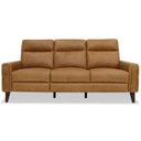 ELTON 79" INCLINER WAXY TAN LEATHER LEFT-FACING SOFA