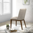 ELMWOOD CREAM FABRIC DINING CHAIR (SET OF 2)