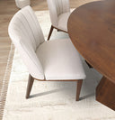 ELMWOOD BEIGE FABRIC DINING CHAIR (SET OF 2)