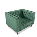EVELYN DARK GREEN VELVET ACCENT CHAIR