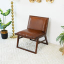 EMILIA TAN LEATHER ACCENT CHAIR