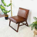 EMILIA TAN LEATHER ACCENT CHAIR
