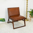 EMILIA TAN LEATHER ACCENT CHAIR
