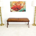 CICI 47" TAN GENUINE LEATHER BENCH