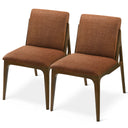 NOUR ORANGE FABRIC DINING CHAIR (SET OF 2)