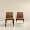 NOUR ORANGE FABRIC DINING CHAIR (SET OF 2)