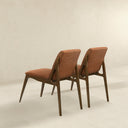 NOUR ORANGE FABRIC DINING CHAIR (SET OF 2)