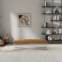 HIA 60" TAN GENUINE LEATHER BENCH