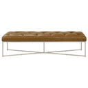 HIA 60" TAN GENUINE LEATHER BENCH