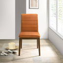 INES BURNT ORANGE VELVET DINING CHAIR (SET OF 2)