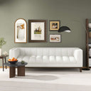 MIA 90" MCM WHITE BOUCLE SOFA