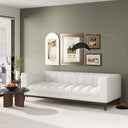 MIA 90" MCM WHITE BOUCLE SOFA