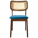 KADEN NAVY BLUE VELVET DINING CHAIR (SET OF 2)