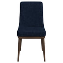KATE  DARK BLUE FABRIC DINING CHAIR (SET OF 2)