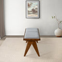 KARA 51" GREY FABRIC BENCH