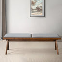 KARA 51" GREY FABRIC BENCH