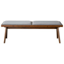 KARA 51" GREY FABRIC BENCH