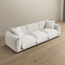 KELY  100'' CREAM BOUCLE UPHOLSTERED SOFA