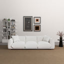 KELY  100'' CREAM BOUCLE UPHOLSTERED SOFA