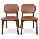 KELSEY BROWN LEATHER DINING CHAIR (SET OF 2)