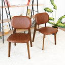 KELSEY BROWN LEATHER DINING CHAIR (SET OF 2)