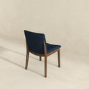 LAURA  BLUE LINEN SOLID WOOD DINING CHAIR (SET OF 2)