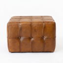 BINA TAN GENUINE LEATHER OTTOMAN
