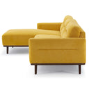 ERIKA 109" DARK-YELLOW LINEN LEFT-FACING SECTIONAL SOFA