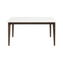 LINDSEY SOLID WOOD WHITE TOP DINING TABLE