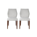 LUCA LIGHT GREY FABRIC DINING CHAIR (SET OF 2)