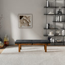 LISA 59" BLACK PU LEATHER BENCH