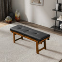 LISA 59" BLACK PU LEATHER BENCH
