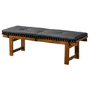 LISA 59" BLACK PU LEATHER BENCH