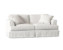 LUCIA RECESSED ARM SLIPCOVERED LOVESEAT